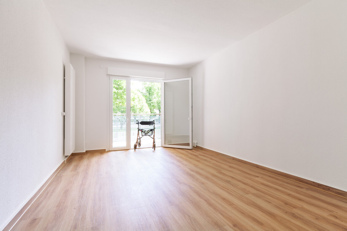 Barrierefreier Zugang zur Terrasse mit Rollator